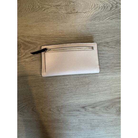 Kate Spade Cameron Leather Large Slim Wallet in Warm Beige Black - Picture 5 of 6